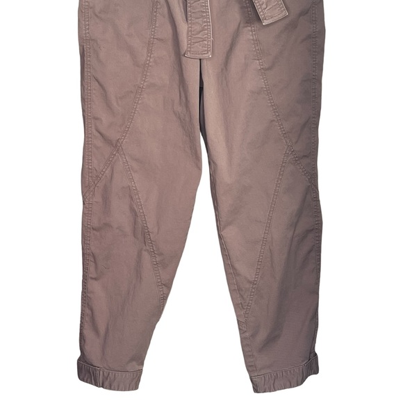 Anthropologie High Rise Pants With Paper Bag Waist & Embroidered Pockets Size 4 - Picture 3 of 13